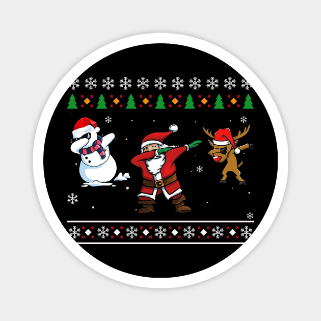 Dabbing Santa Ugly Sweater Magnet by aaltadel